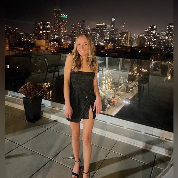 Lucy in the Sky Dresses Lucy In The Sky Norma Glitter Ruched